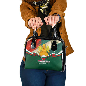 Bulgaria Liberation Day Shoulder Handbag with Shipka Monument and Tricolor Lion Graphic TS04