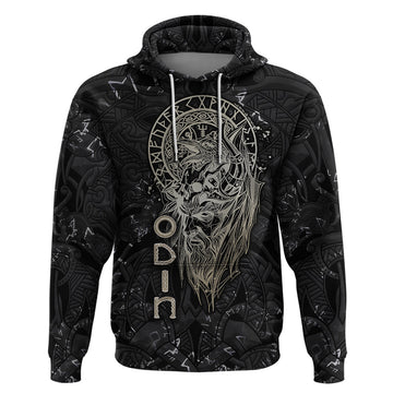 Viking Navigator Hoodie Odin's Wisdom in Symbols TS04