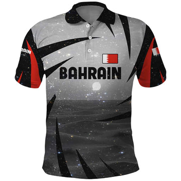 Bahrain Desert Camel Polo Shirt with Sunset Glow and Starry Sky TS04