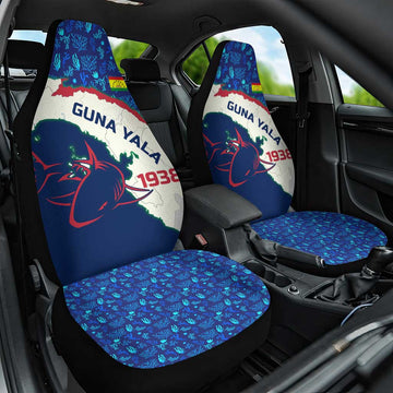 Indigenous Regions of Panama Guna Yala Car Seat Cover with Regional Map Lobster Graphic and Coral Pattern 1938 TS04