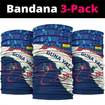 Indigenous Regions of Panama Guna Yala Neck Gaiter with Regional Map Lobster Graphic and Coral Pattern 1938 TS04
