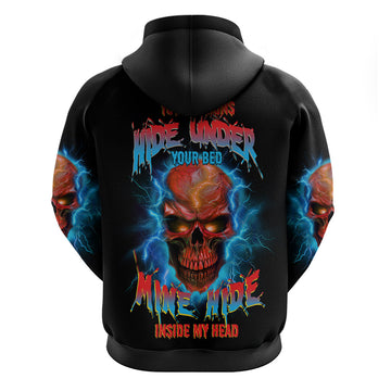 Your Demons Hide Under Your Bed Thunder Skull Hoodie TS04