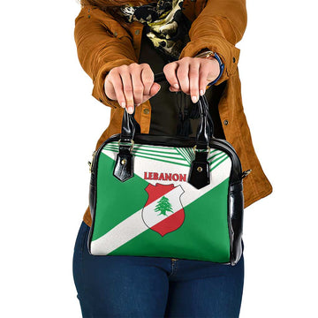 Lebanon Flag Shield Shoulder Handbag with Cedar Emblem and National Colors TS04