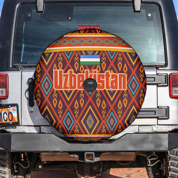 Uzbekistan Spare Tire Cover with Traditional Geometric Motif Design TS04