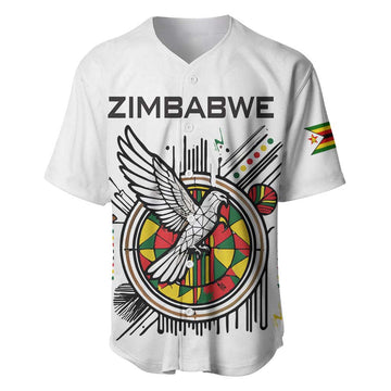 Spirit of Zimbabwe Baseball Jersey Flag Colors and Symbol of Peace TS04