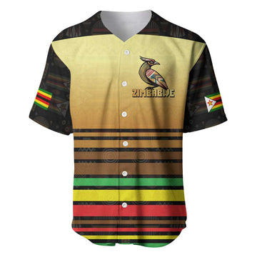 Pride Zimbabwe Baseball Jersey Zimbabwean Bird, Tribal Patterns and Pan-African Colors TS04