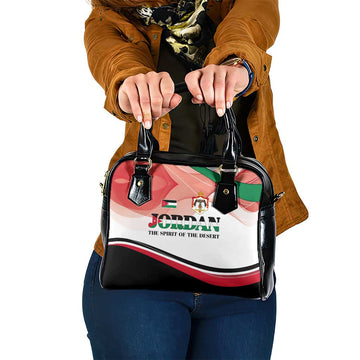 Jordan Emblem Shoulder Handbag with Flag Colors and Desert Spirit Quote TS04