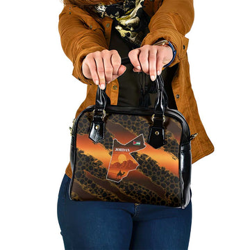 Jordan Desert Sunset Shoulder Handbag with Camel and Traditional Geometric Pattern TS04