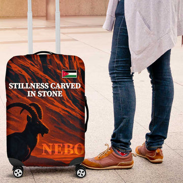 Jordan Nebo Mountain Luggage Cover with Ibex and Desert Rock Landscape TS04