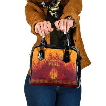Azerbaijan Land of Fire Shoulder Handbag with Flame Towers and Baku Design TS04