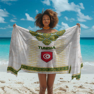 Tunisia Flag Sarong with National Crest and Emblem TS04