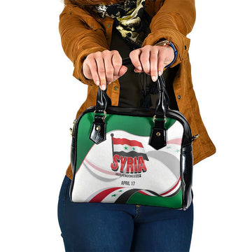 Syria Independence Day Shoulder Handbag with National Flag and Emblem TS04