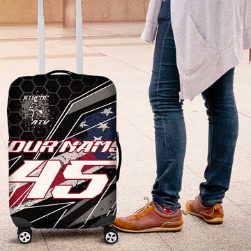 Custom Bike Shirt Racing Motocross Luggage Cover American Flag and Black Hexagon Lightning Graphic Design TS04