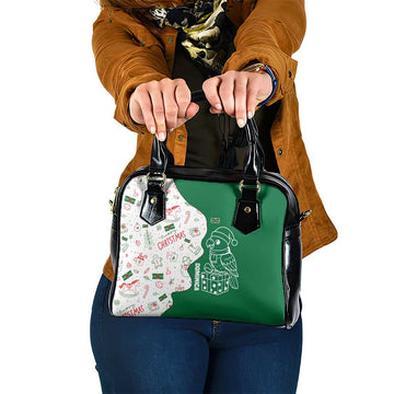 Dominica Christmas Shoulder Handbag with Parrot Gift Box and Festive Pattern Design TS04