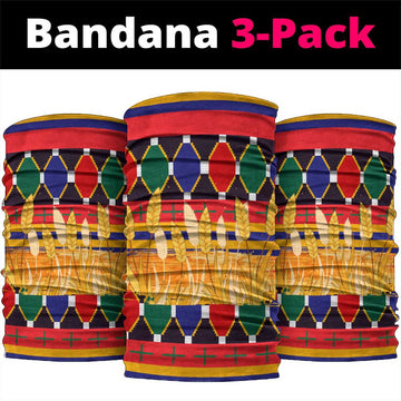 Burkina Faso Neck Gaiter with Red Green Blue Geometric TS04