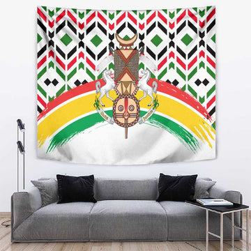Burkina Faso Tapestry Red Green Black Geometric TS04