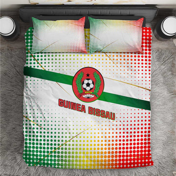 Guinea Bissau Bedding Set White Green Red Gradient TS04