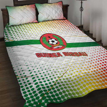 Guinea Bissau Quilt Bed Set White Green Red Gradient TS04