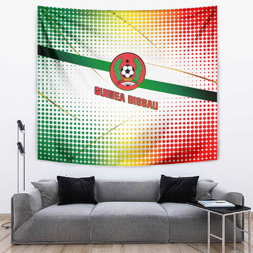 Guinea Bissau Tapestry White Green Red Gradient TS04