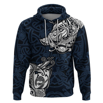 Viking Hoodie Legendary Viking Boar and Intricate Norse Patterns TS04