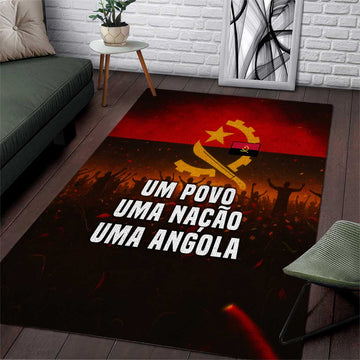 Angola Area Rug Red Black Yellow Grunge TS04