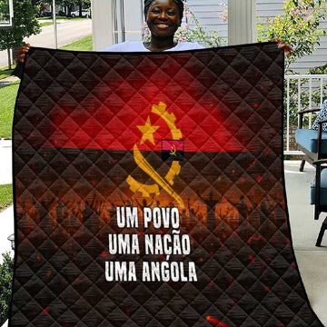 Angola Quilt Red Black Yellow Grunge TS04
