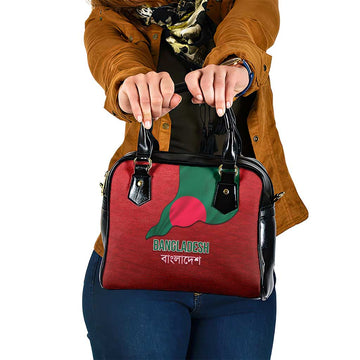 Bangladesh Shoulder Handbag with National Flag Design and Bengali Script TS04