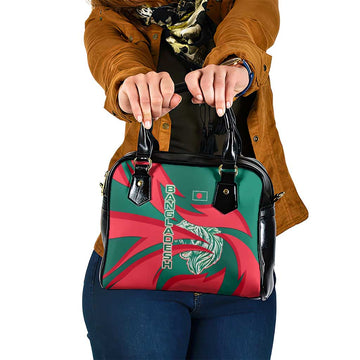 Bangladesh Shoulder Handbag with Tiger Bengal Design and National Emblem Motif TS04