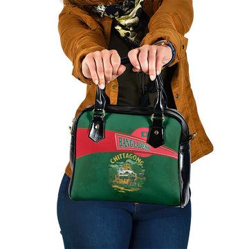 Bangladesh Chittagong Heritage Shoulder Handbag with National Emblem and Flag TS04