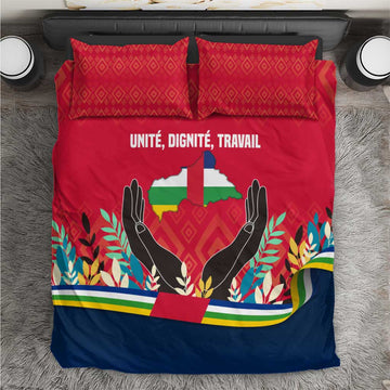 Central African Republic Bedding Set Red Blue Green Tribal Design TS04