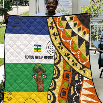 Central African Republic Quilt Baobab and Flag TS04
