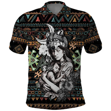 Native American Clothing In Mothers Cradle Polo Shirt TS07
