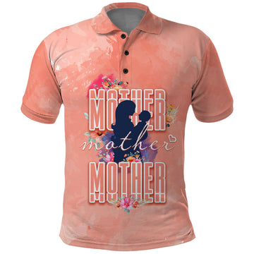 Mommy Polo Shirt Floral Pastel Style for Mother Day TS07