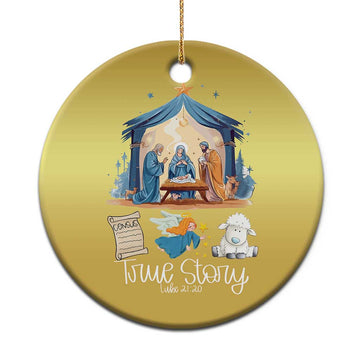 True Story Nativity Christmas Baby God Jesus Christian Christmas Ornament TS09