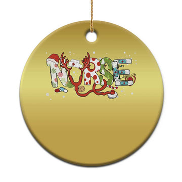 Nurse Xmas Stethoscope Reindeer Hat Christmas Ornament TS09