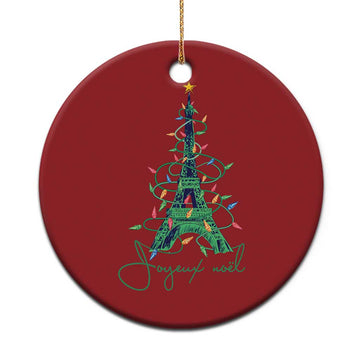 Eiffel Tower Christmas Tree Joyeux Noel Christmas Ornament TS09