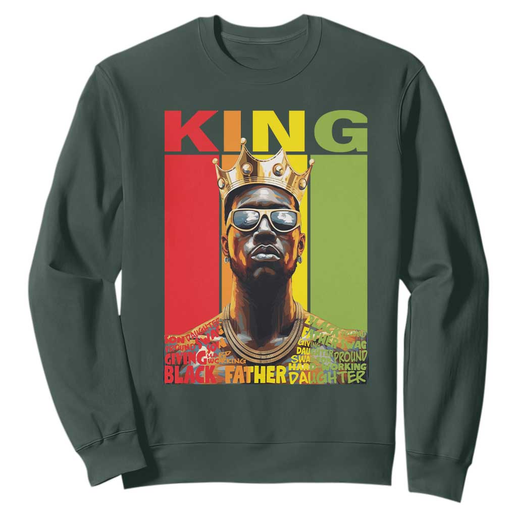 American Dad Sweatshirt Black History King Father Melanin African American TS09