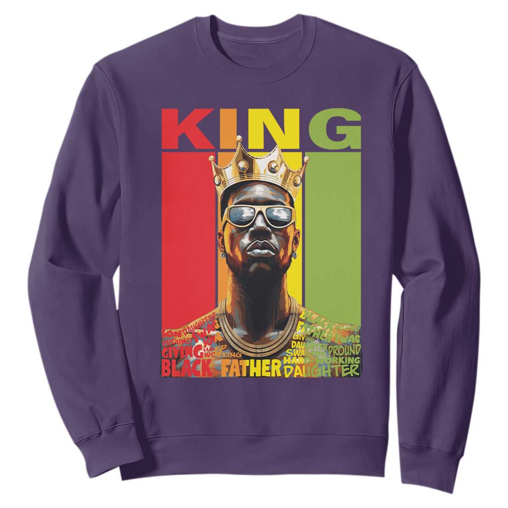 American Dad Sweatshirt Black History King Father Melanin African American TS09
