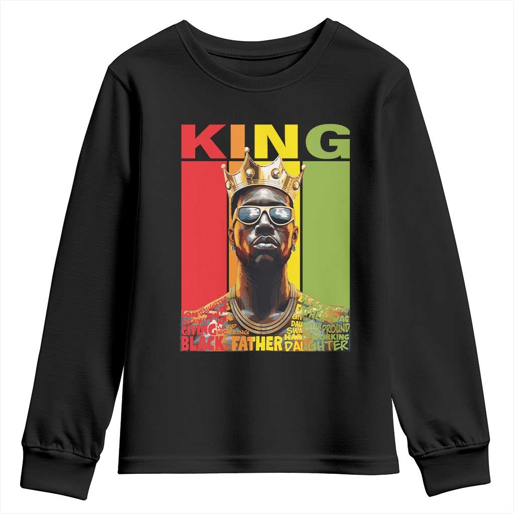 American Dad Youth Sweatshirt Black History King Father Melanin African American TS09