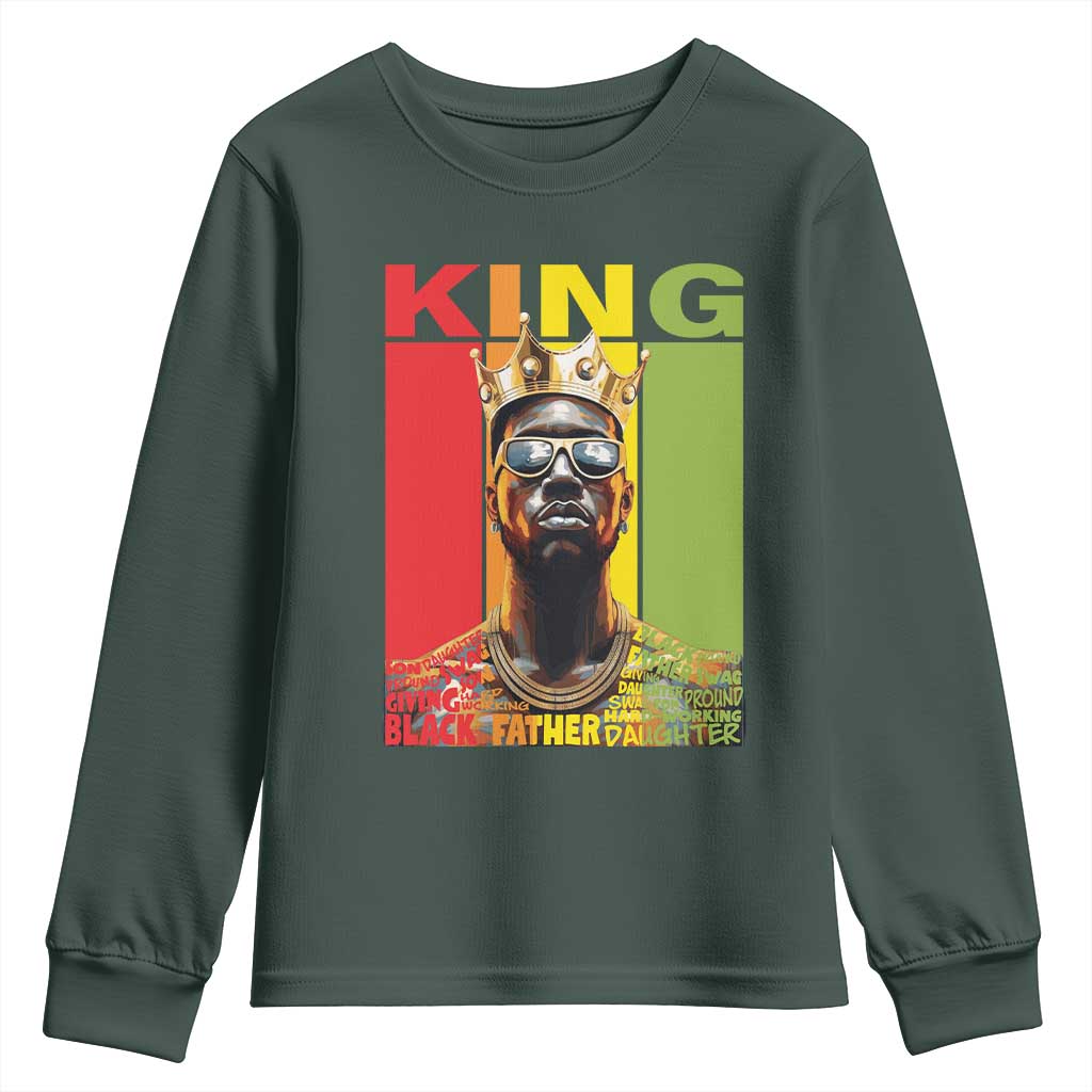 American Dad Youth Sweatshirt Black History King Father Melanin African American TS09