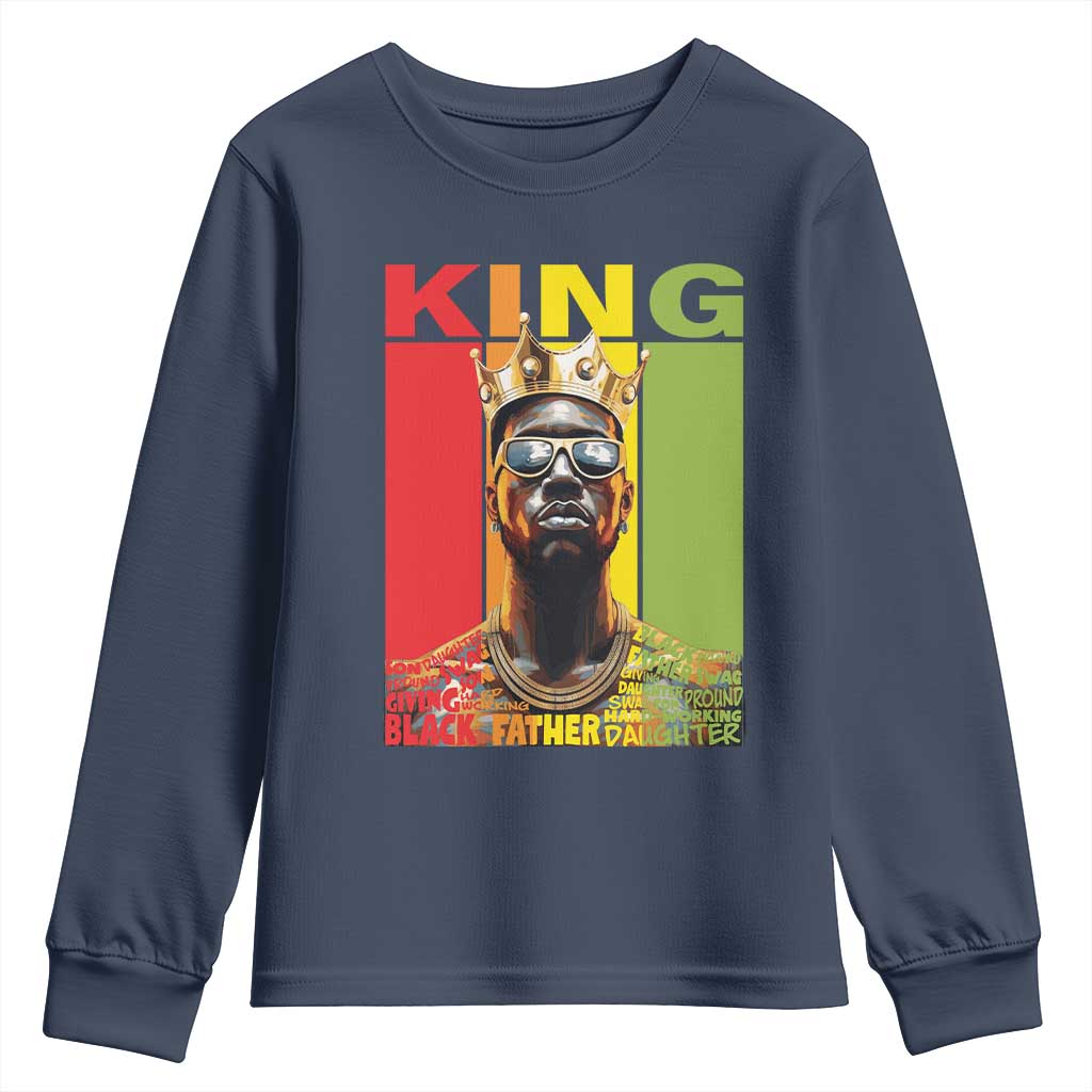 American Dad Youth Sweatshirt Black History King Father Melanin African American TS09