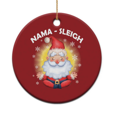 Xmas Yoga Christmas Ornament Nama Sleigh Cute Santa TS09
