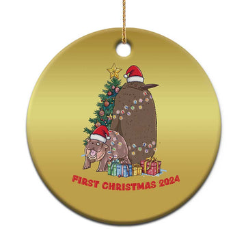 First Christmas 2024 Moo Deng Pesto Christmas Ornament TS09