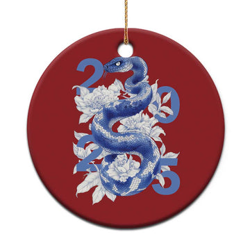 Year Of The Snake 2025 Christmas Ornament Chinese New Year Blue Snake TS09