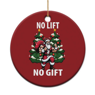 Xmas Santa Gymer Christmas Ornament No Lift No Gift Bodybuilding TS09