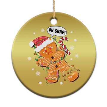 Funny Xmas Christmas Ornament Op Snap Gingerbread Broken Leg TS09