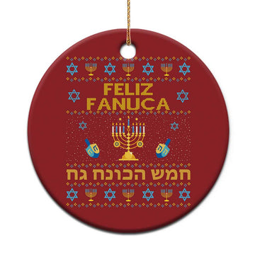 Funny Hanukkah Christmas Ornament Feliz Januca Ladino Jewish Sephardic TS09