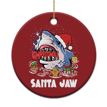 Xmas Shark Santa Jaws Christmas Ornament TS09