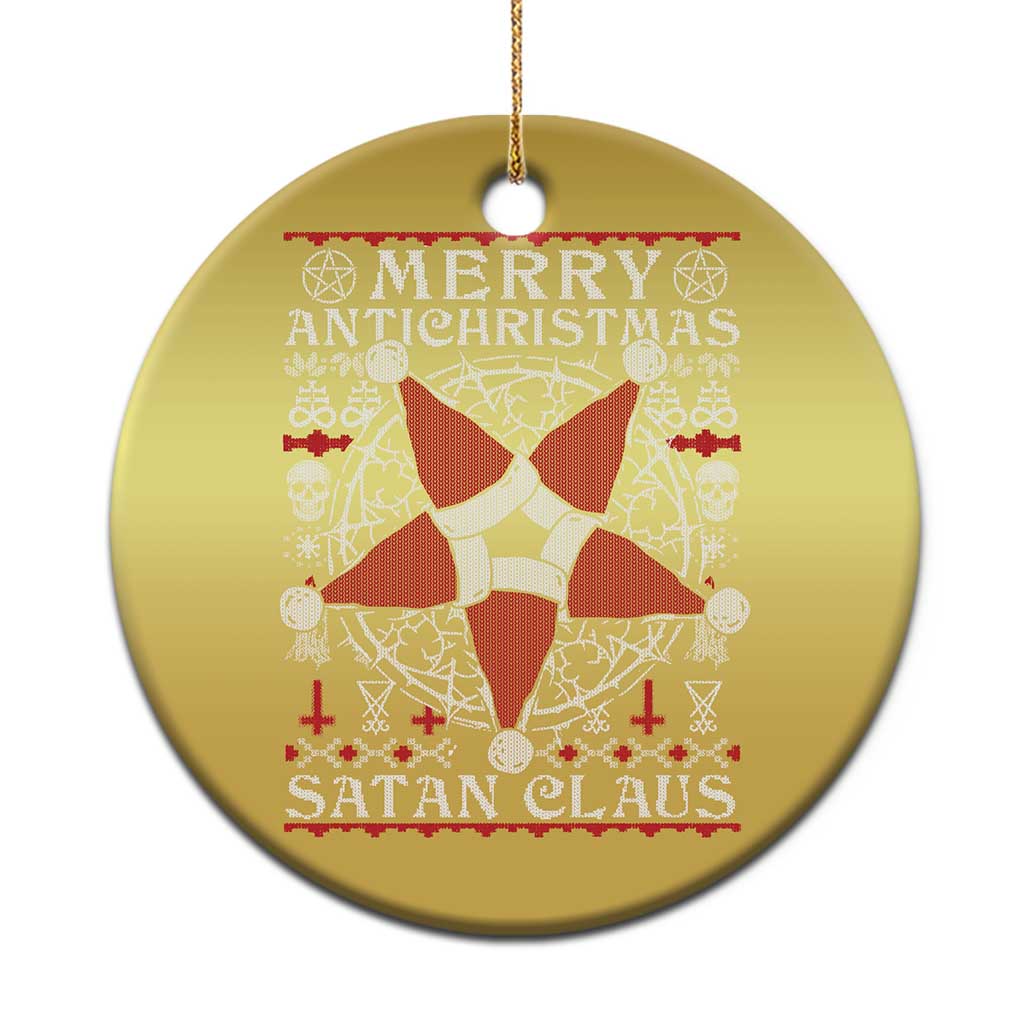 Anti Xmas Christmas Ornament Merry Antichristmas Noel Hat Pentagram TS09