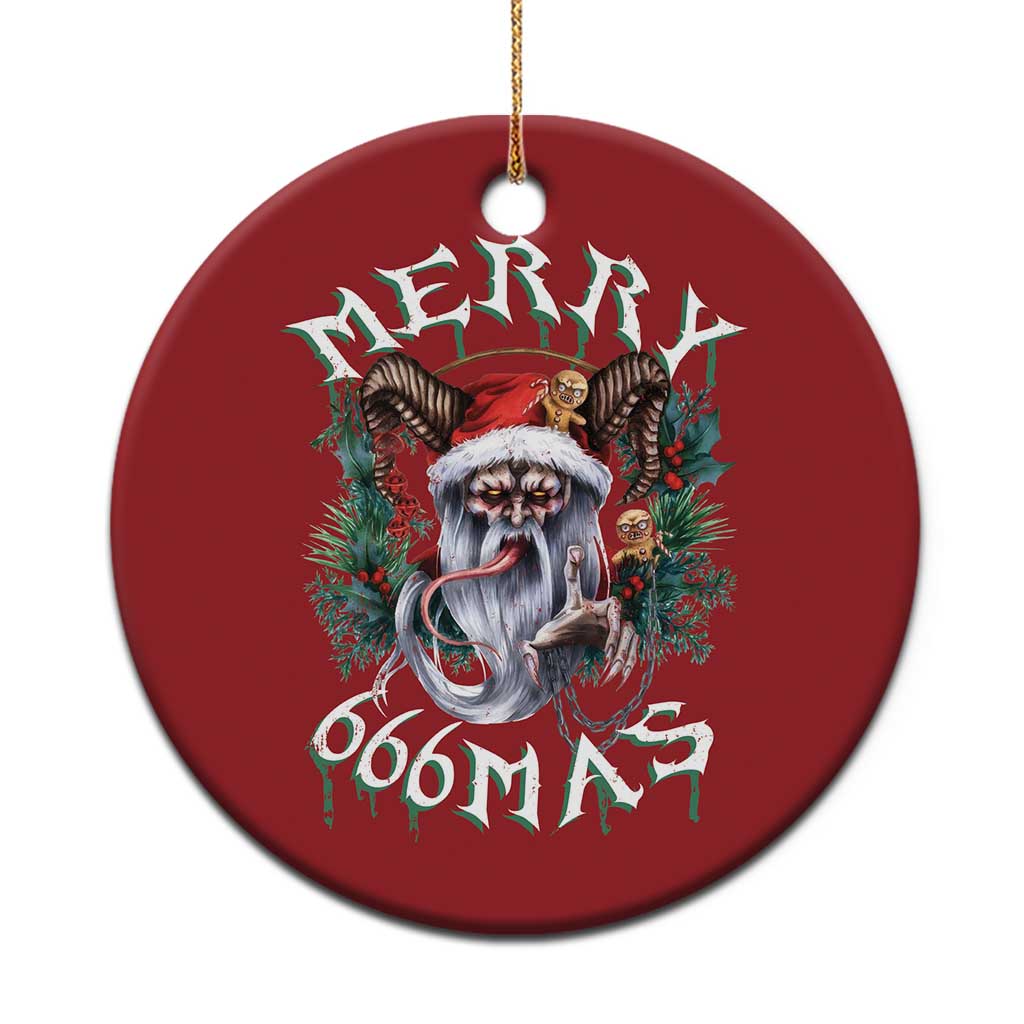 Anti Xmas Christmas Ornament Merry 666Mas Satan Creepy Christmas TS09